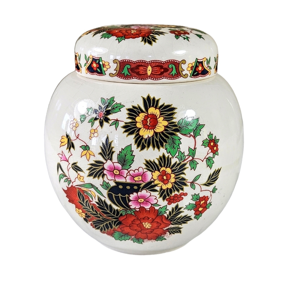 Vintage Sadler Staffordshire England Ginger Jar 1940s